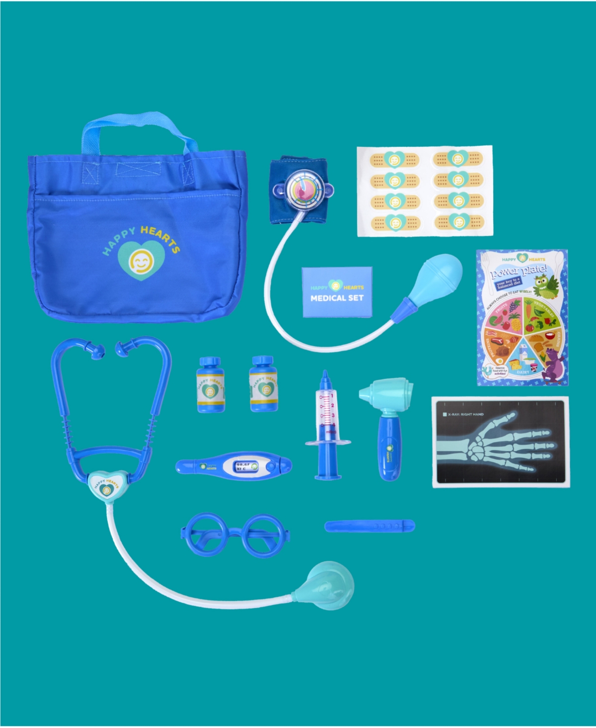Geoffrey's Toy Box Hapolypropyleney Hearts Doctor Medical Care Playset In Transparent