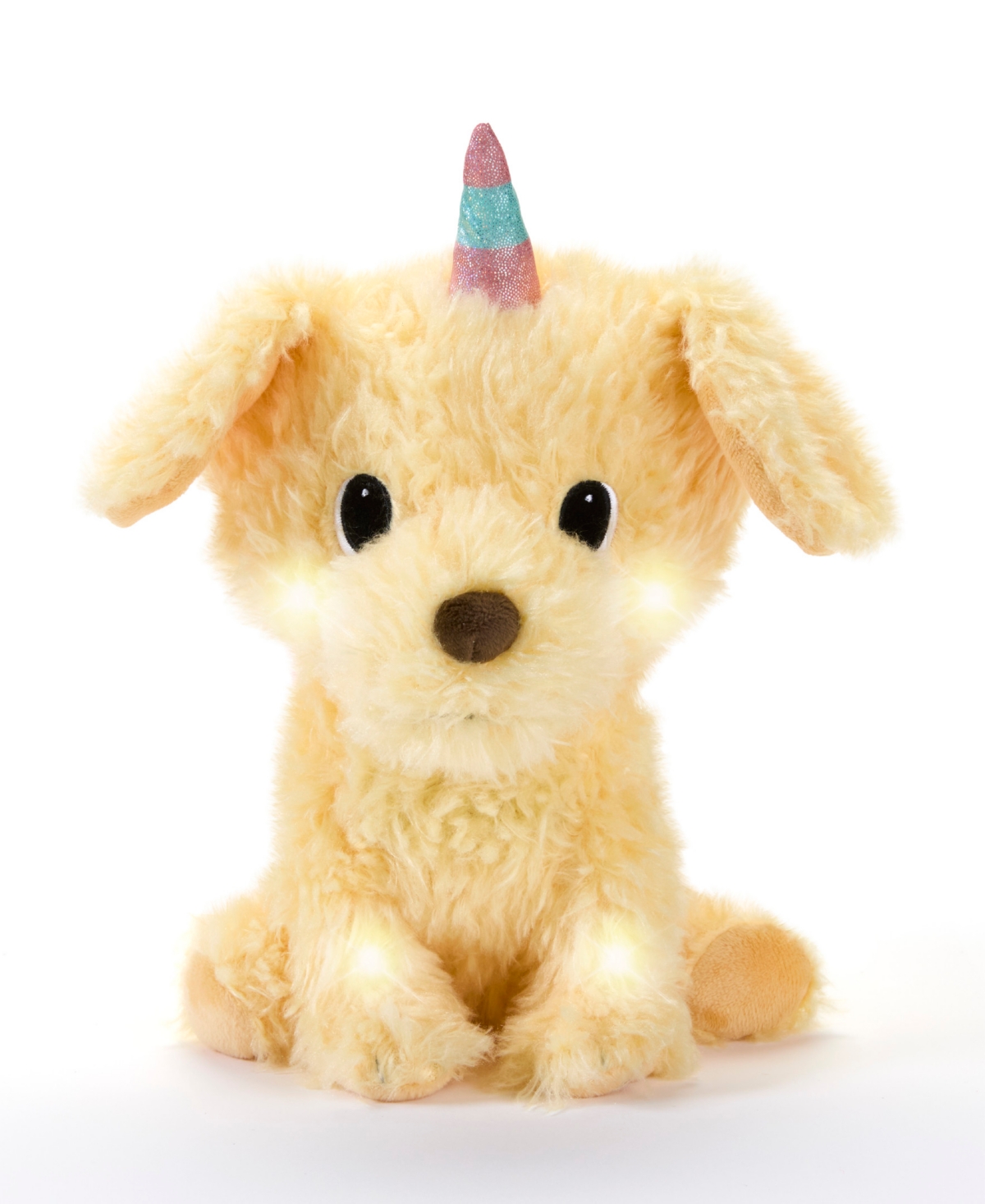 Geoffrey's Toy Box Star Brights 10" Fairy Retriever Led Plush Toy In Yellow