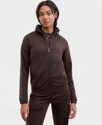 Women's Three Stripes Leopard Print Track Jacket