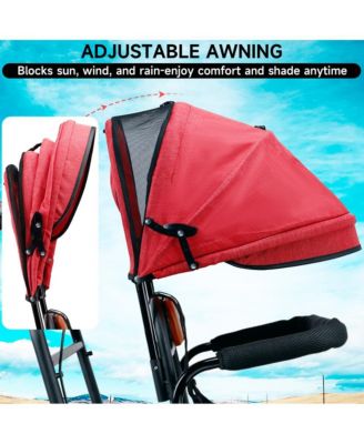 20-Inch Tricycle for Adults with Removable Child Seat & Cargo Carrier for Pets and Groceries