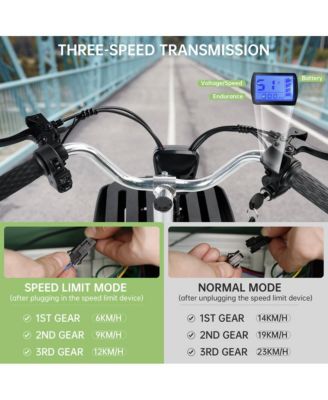 Foldable Electric Tricycle for Adults E-Trike with 400W Motor, 34-Mile Range & Comfortable Rear Seat | Speed Limit for Safety