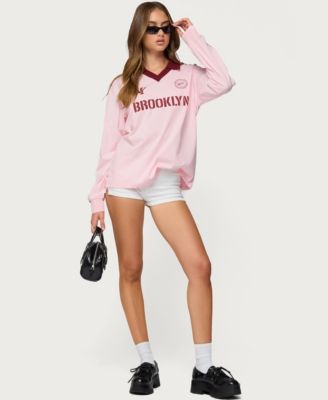Women's Brooklyn Contrast Oversized Polo Top