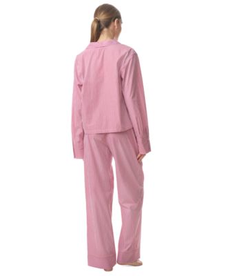 Women's 2-Piece Buttoned Shirt and Pants Pajama Set