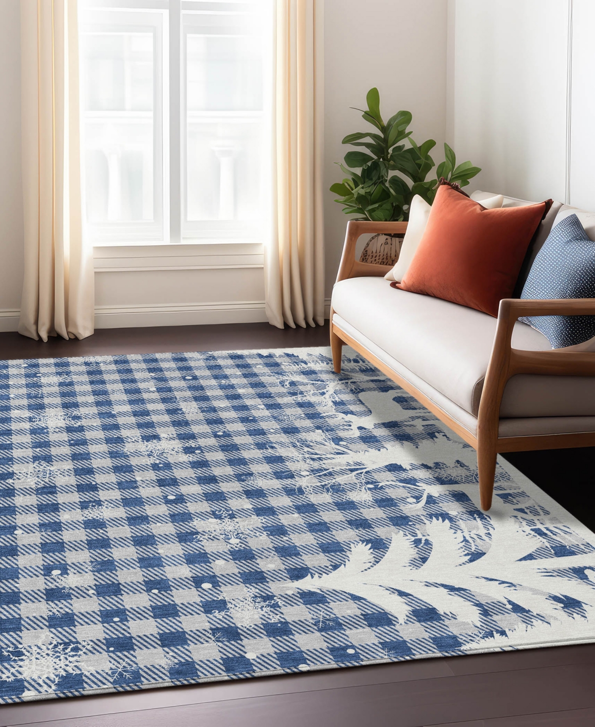 Addison Holiday Washable Indoor/outdoor Acn1824 2'6"x3'10" Area Rug In Blue