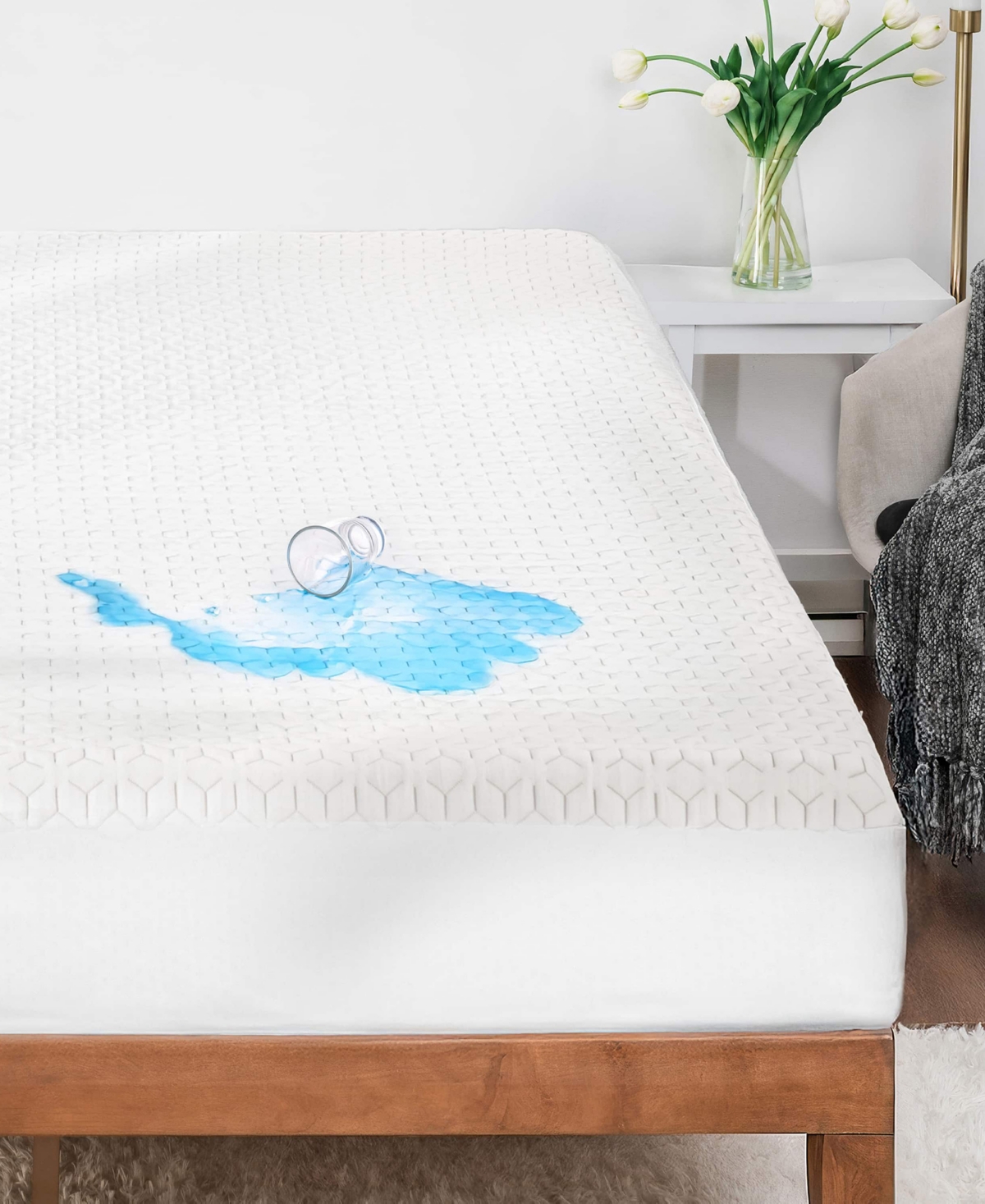 Nestl Copper Hypoallergenic Waterproof Cooling Mattress Protector