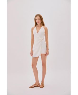 Women's Sadie Linen Wrap Mini Dress