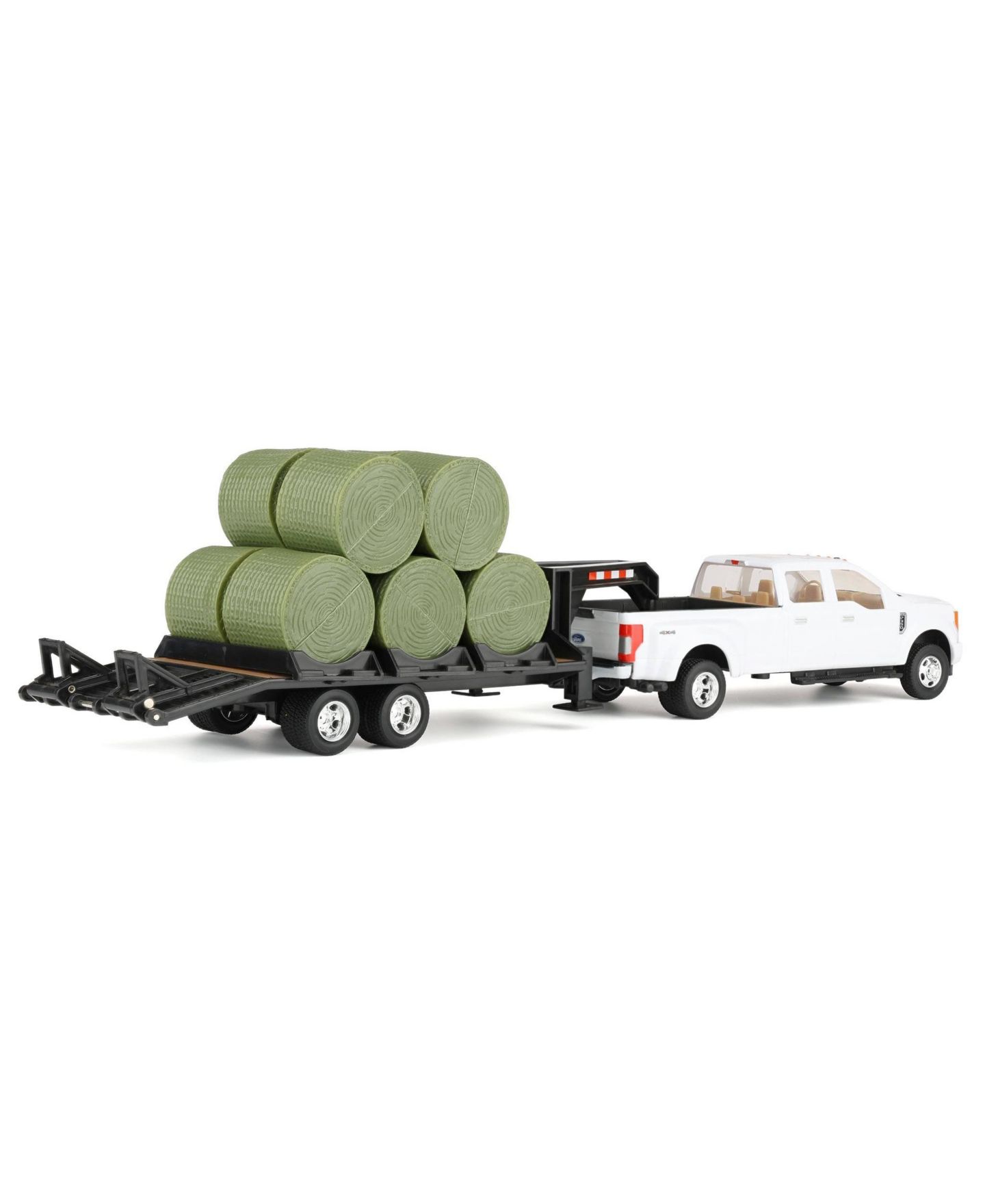 Детская игрушка ERTL 1/32 Ford F-350 Dually Pickup Truck with Trailer and Bales — фото 3