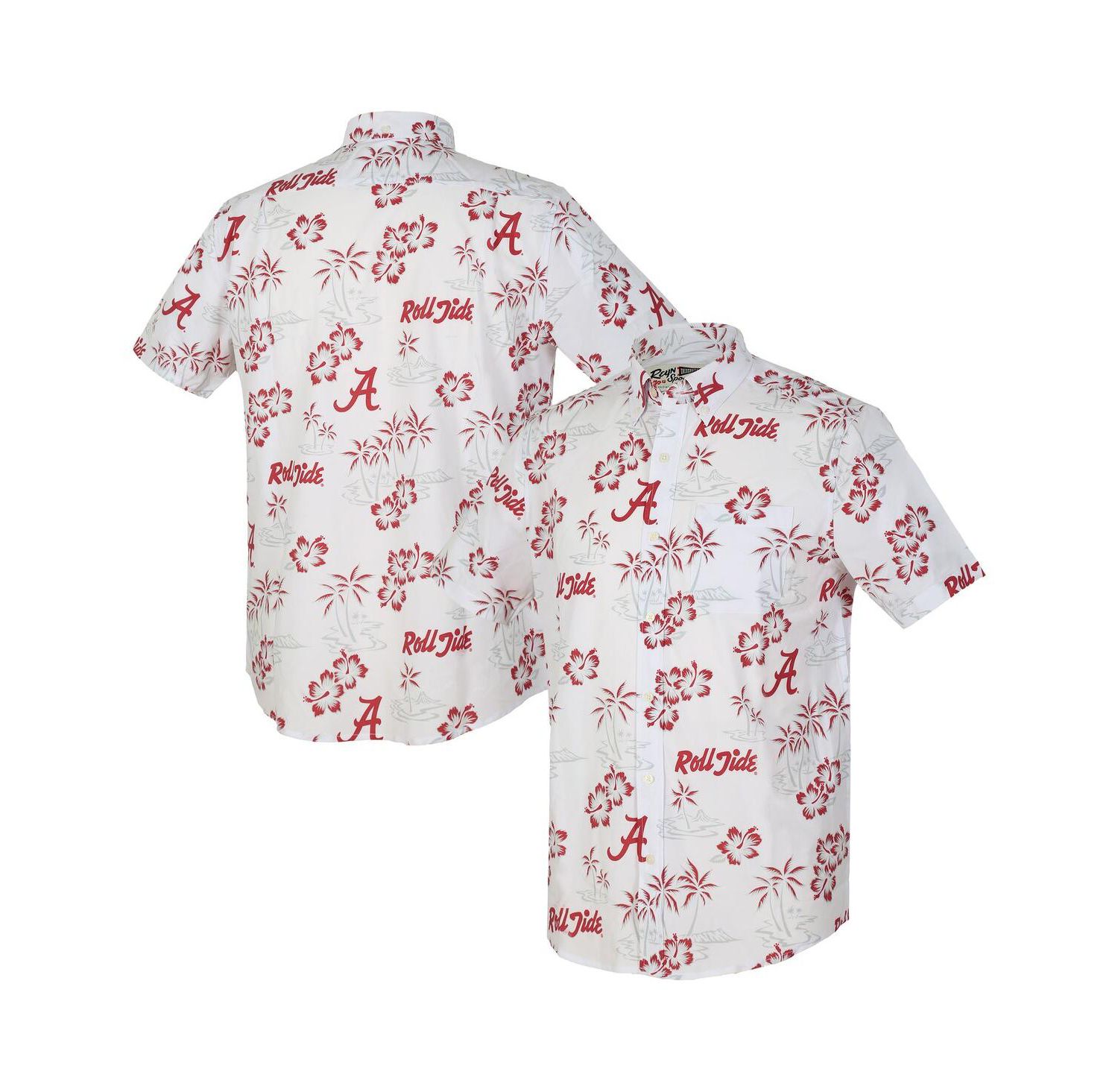 Men's White Alabama Crimson Tide Kekai Classic Tri-Blend Button-Down Shirt