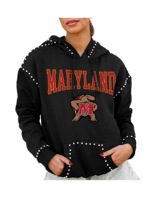 Gameday Couture - Women's Black Maryland Terrapins Studded Pullover Hoodie