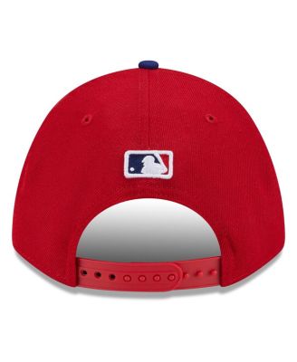 Men's Red Philadelphia Phillies 2025 MLB Postseason Side Patch 9FORTY Adjustable Hat