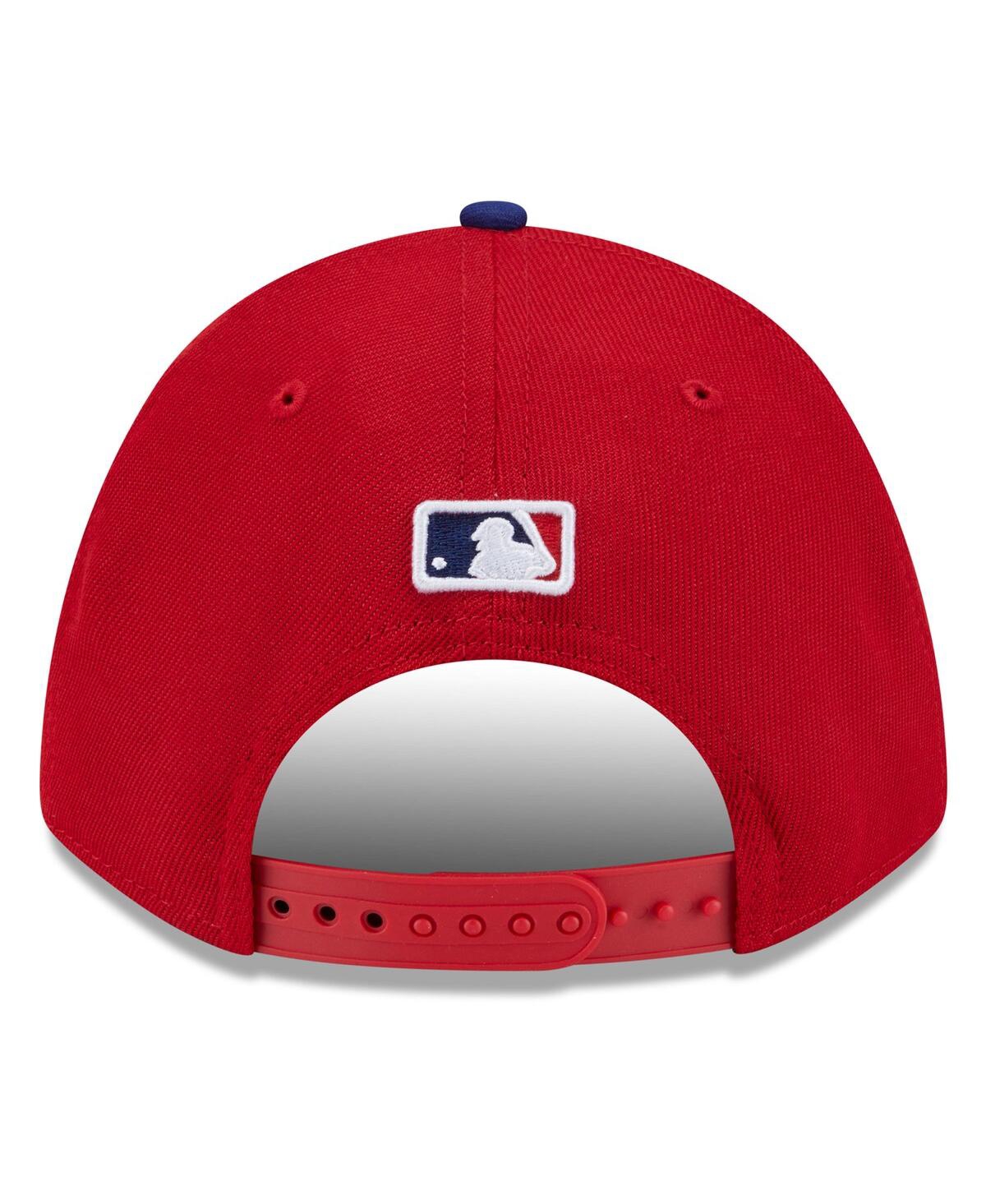 New Era Men's Red Philadelphia Phillies 2025 Mlb Postseason Side Patch 9forty Adjustable Hat In Brown