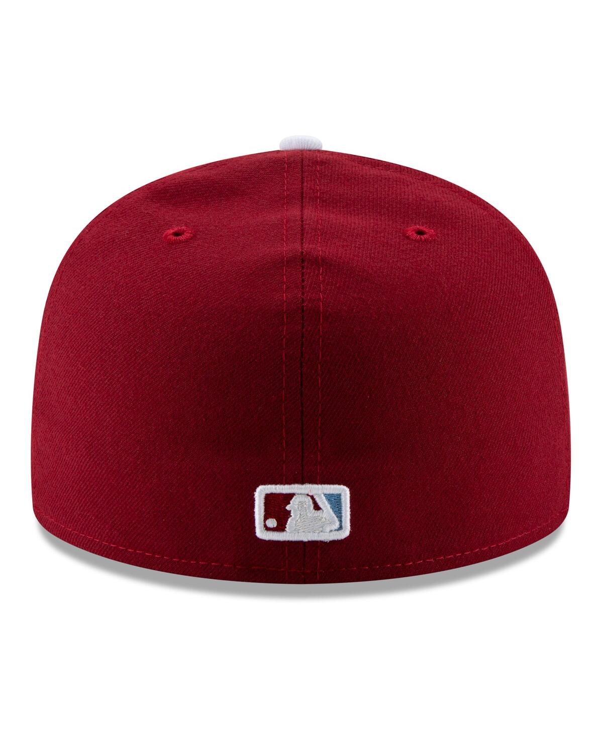 New Era Men's Red Philadelphia Phillies 2025 Mlb Postseason Side Patch 59fifty Fitted Hat In Brown