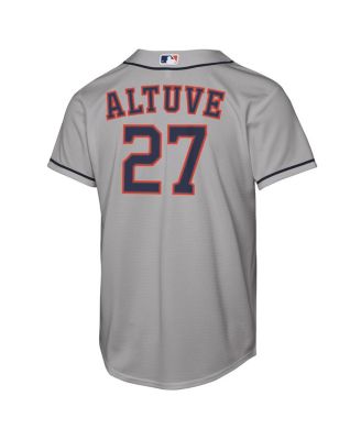 Big Boys and Girls Jose Altuve Gray Houston Astros Road Replica Jersey
