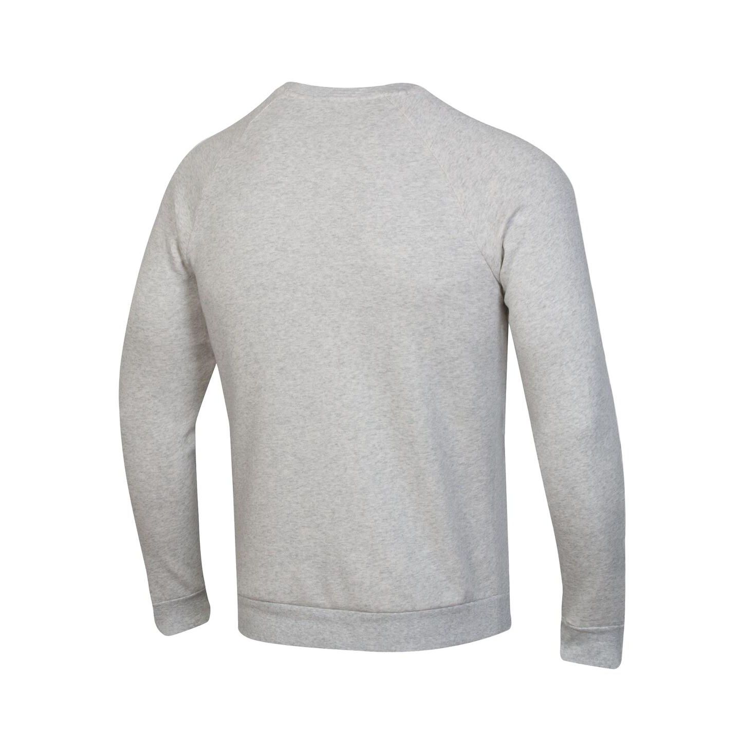 Мужская толстовка Under Armour Gray Notre Dame Fighting Irish Leprechaun Rival Raglan Fleece Crew Neck — фото 2