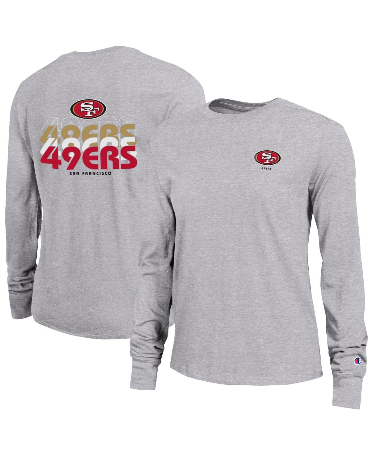 Champion Women's Gray San Francisco 49ers Core Long-sleeve T-shirt In Gray