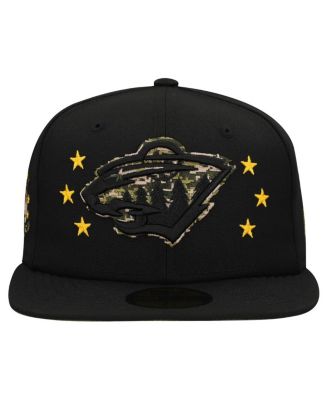 Men's Black Minnesota Wild Military Appreciation Digital Camo Stars 59FIFTY Fitted Hat
