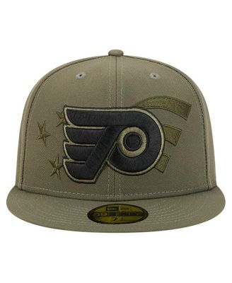 Men's Olive Philadelphia Flyers Military Appreciation Flag 59FIFTY Fitted Hat
