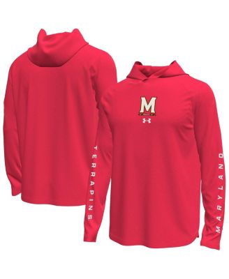 Under Armour - Men's Red Maryland Terrapins Tech Stretch Long-Sleeve Hooded T-Shirt
