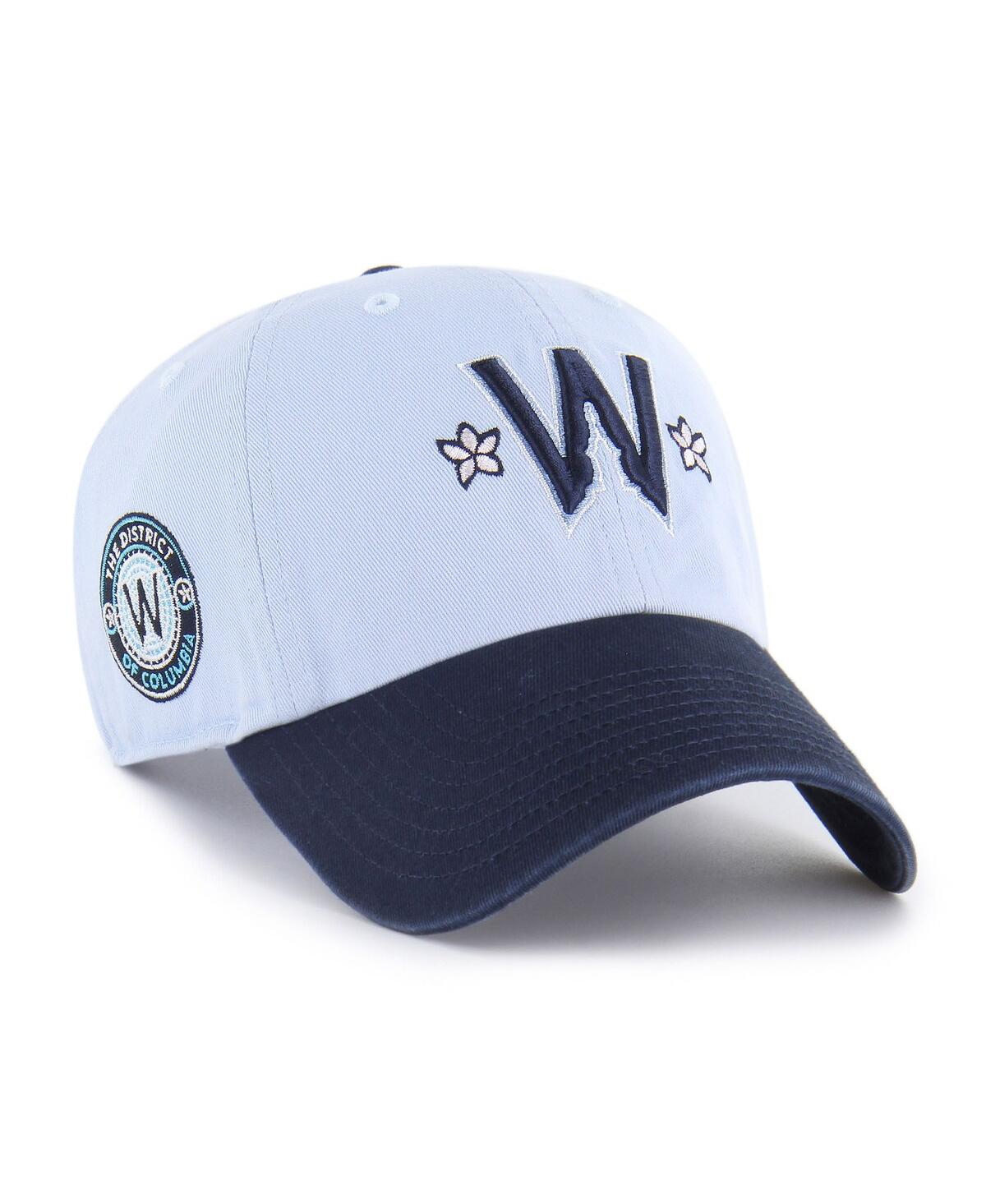 47 Brand Men's Light Blue Washington Nationals 2025 City Connect Clean Up Adjustable Hat In Blue