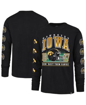 '47 Brand - Men's Black Iowa Hawkeyes Go Big Long Sleeve T-Shirt