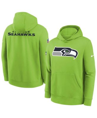 Nike - Big Boys and Girls Neon Green Seattle Seahawks Sideline Club Fleece Hoodie