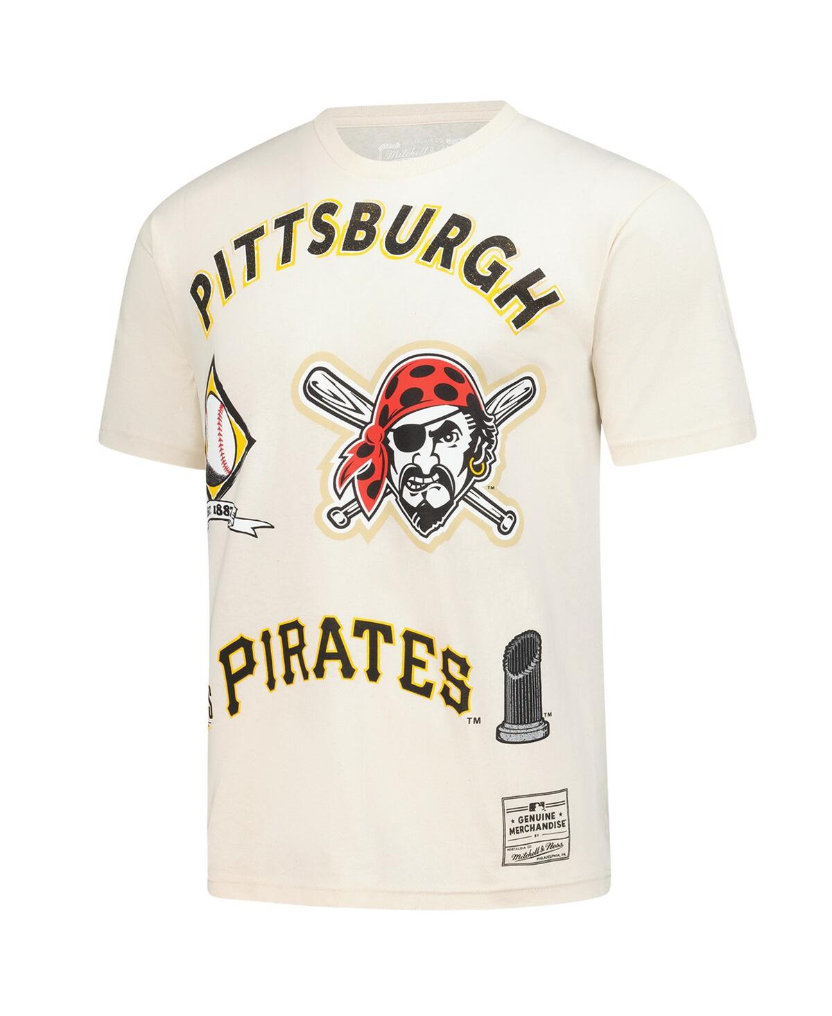 Mitchell & Ness Men's Cream Pittsburgh Pirates Legacy Defined T-shirt In Neutral