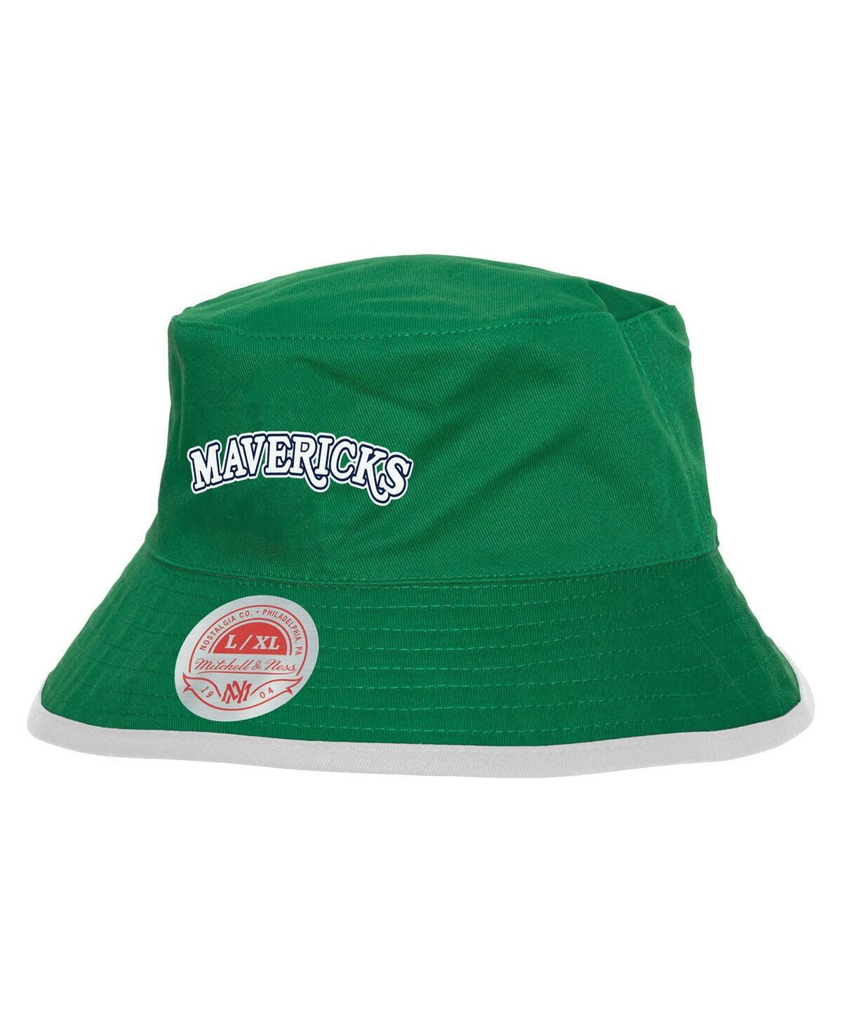 Mitchell & Ness Men's Navy/green Dallas Mavericks Flip It Reversible Bucket Hat In Blue