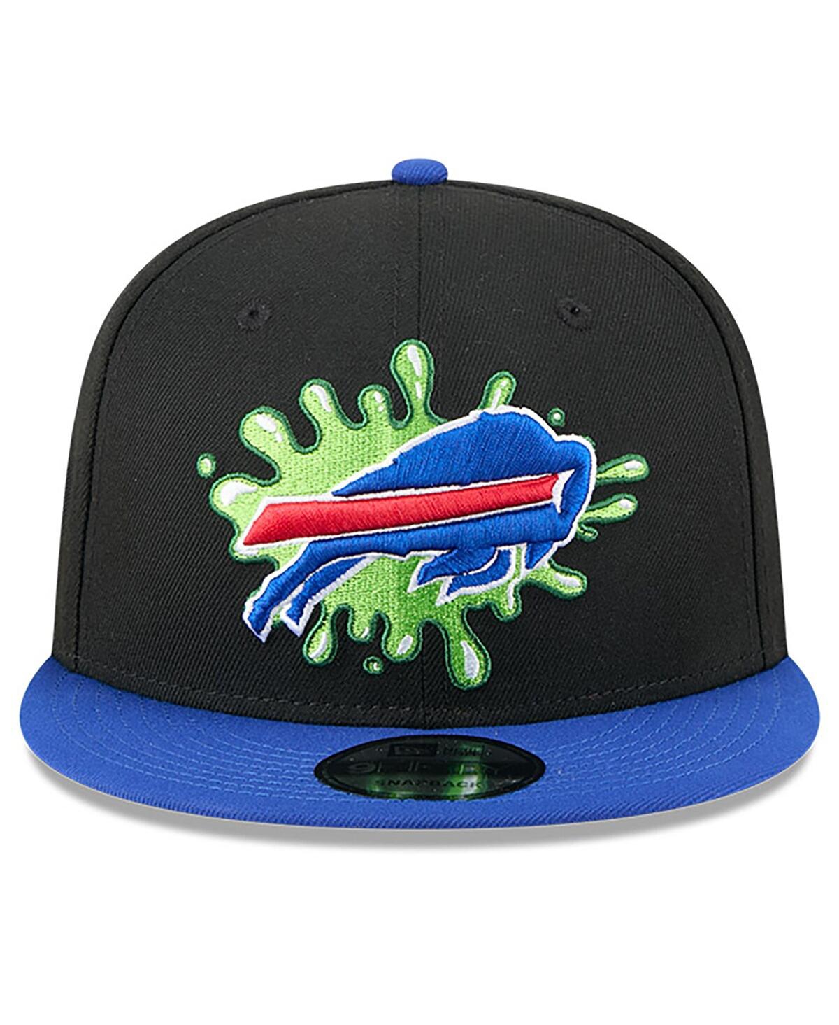 New Era Men's Black/royal Buffalo Bills Nickelodeon Slime 9fifty Snapback Hat In Black
