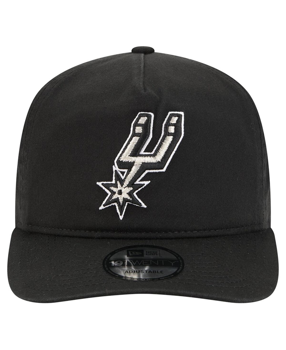 New Era Men's Black San Antonio Spurs Cotton 19twenty Adjustable Hat In Black