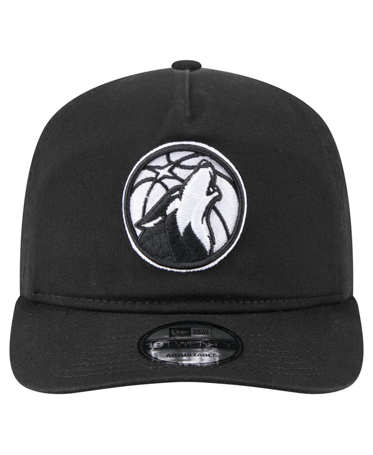 New Era Men's Black Minnesota Timberwolves 19twenty Adjustable Hat In Brown