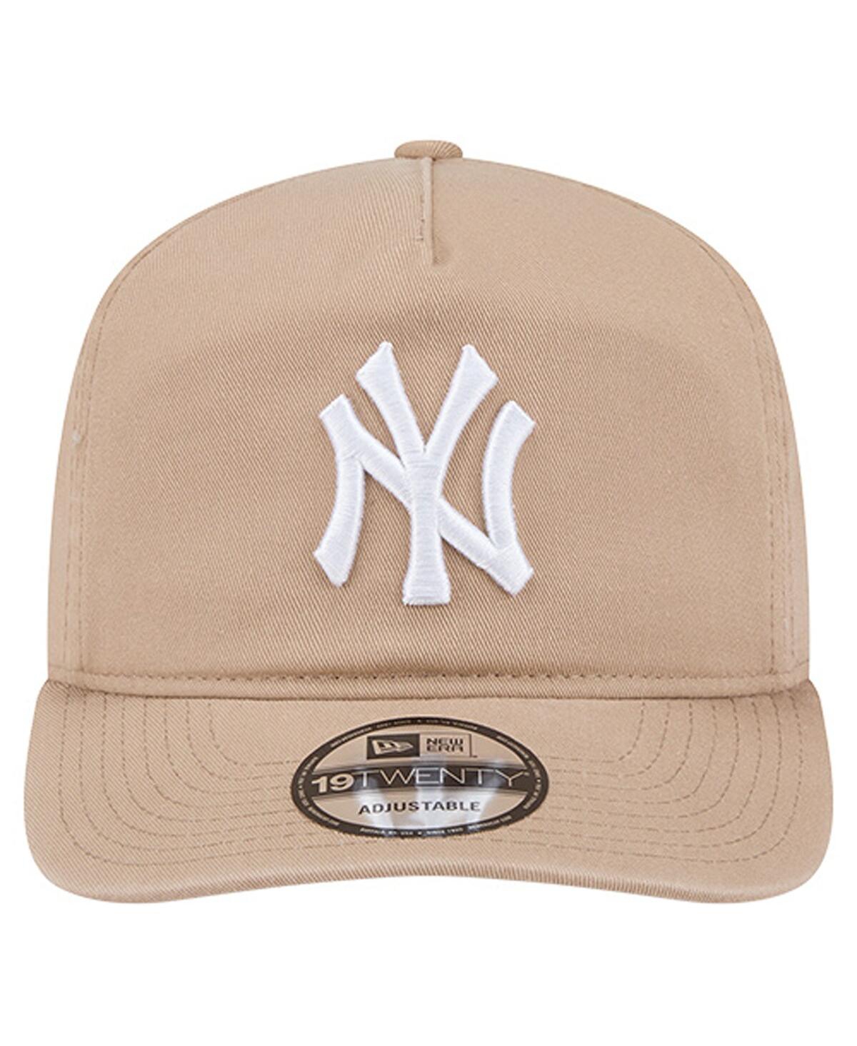New Era Men's Light Beige New York Yankees Cam 19twenty Adjustable Hat In Brown