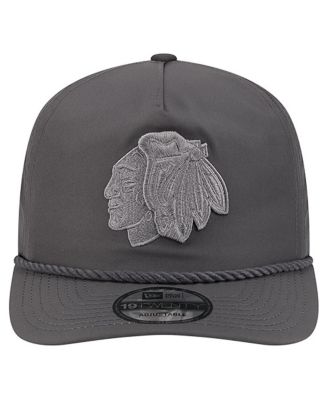 Men's Graphite Chicago Blackhawks Tonal Rope 19TWENTY Adjustable Hat