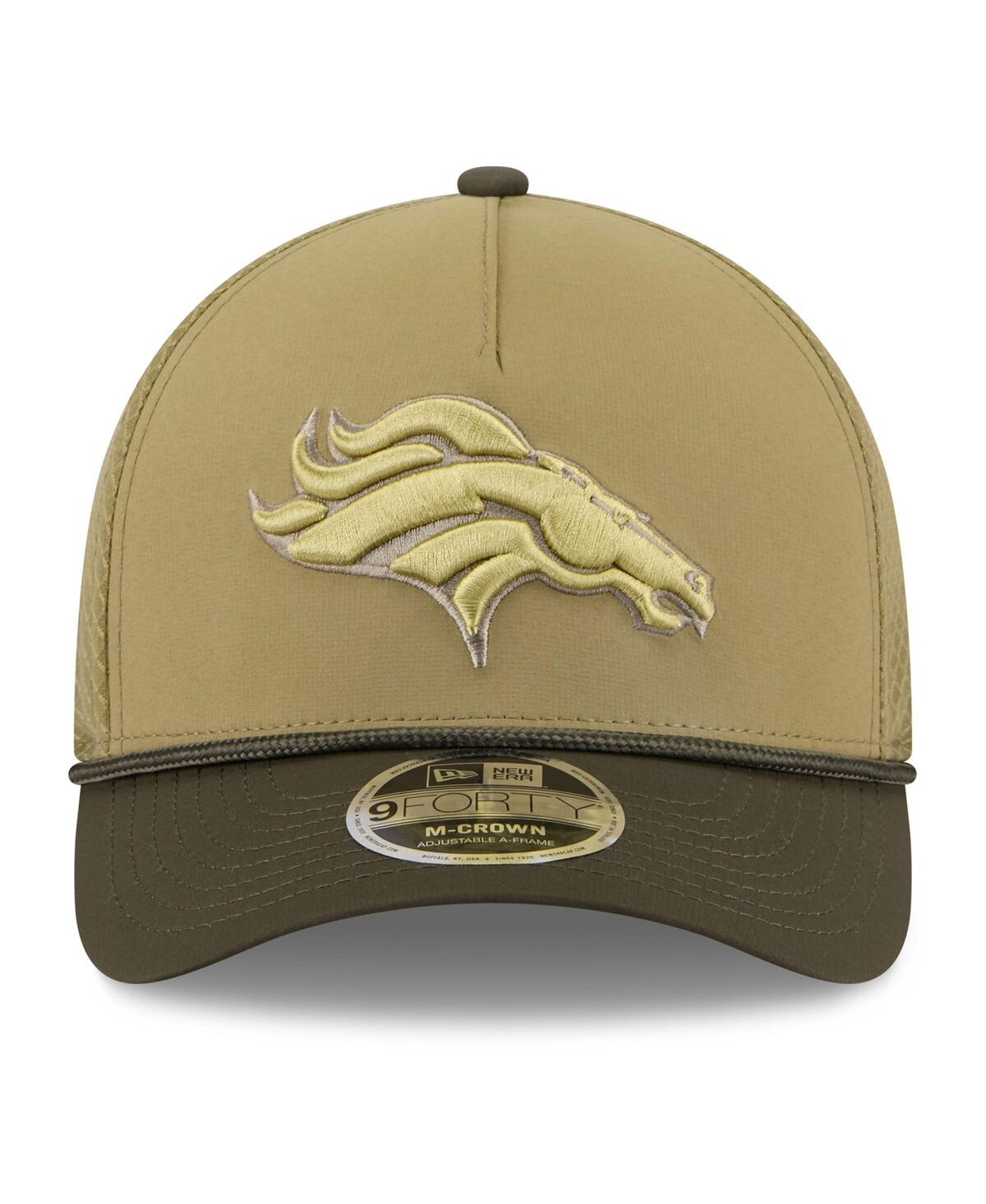 New Era Men's Green Denver Broncos 2025 Salute To Service 9forty A-frame M-crown Adjustable Hat In Green