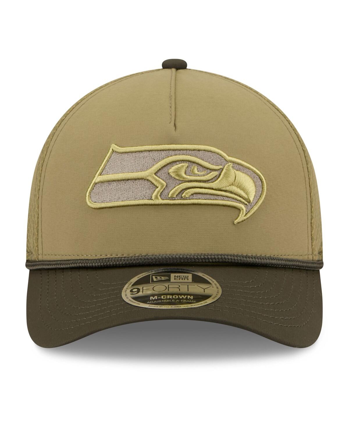 New Era Men's Green Seattle Seahawks 2025 Salute To Service 9forty A-frame M-crown Adjustable Hat In Green