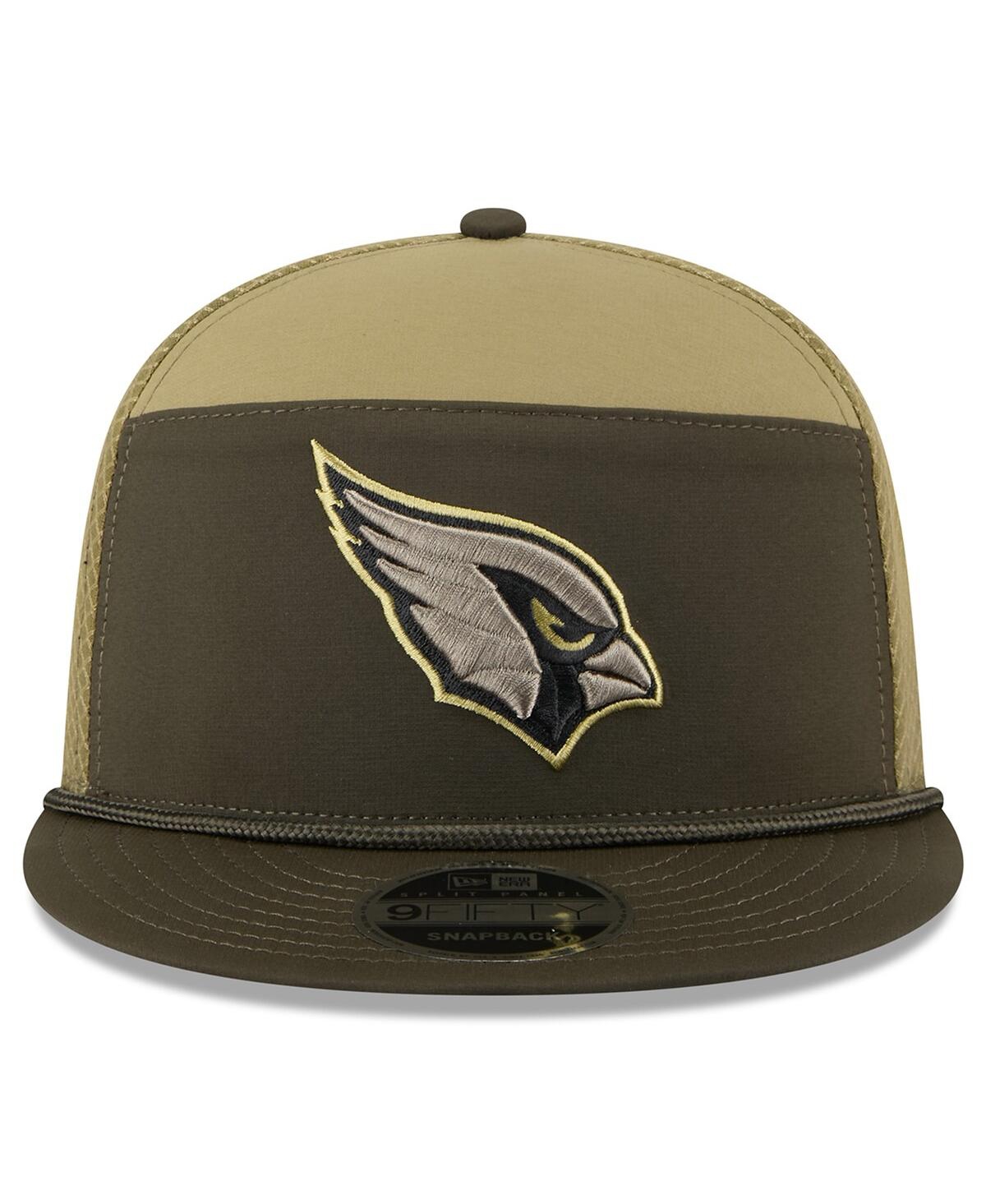 New Era Men's Dark Green Arizona Cardinals 2025 Salute To Service Split Panel 9fifty Snapback Hat In Green