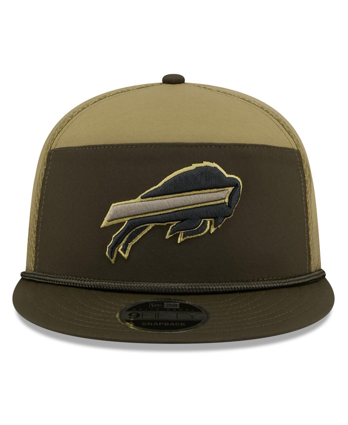 New Era Men's Dark Green Buffalo Bills 2025 Salute To Service Split Panel 9fifty Snapback Hat In Green