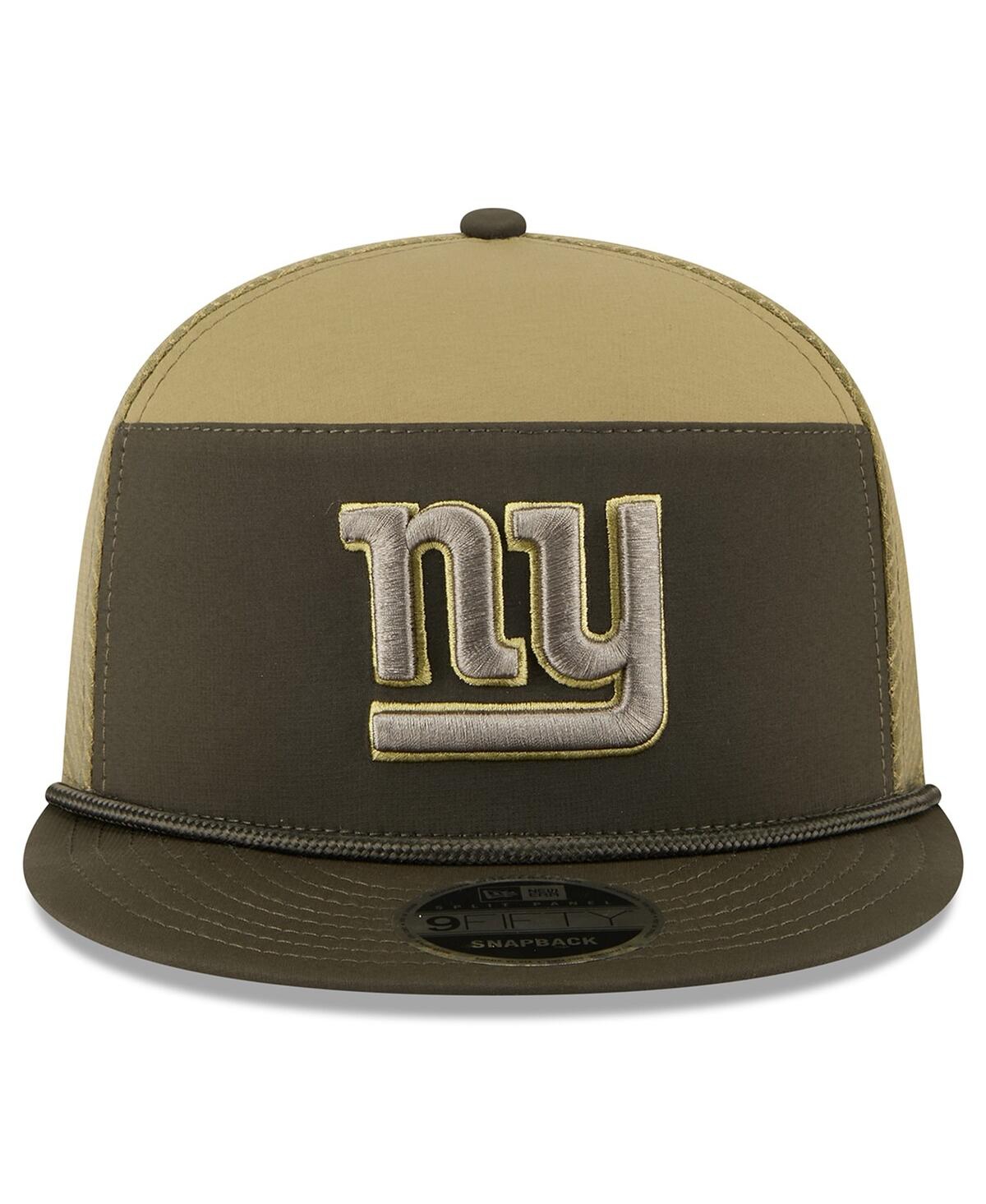 New Era Men's Dark Green New York Giants 2025 Salute To Service Split Panel 9fifty Snapback Hat In Green