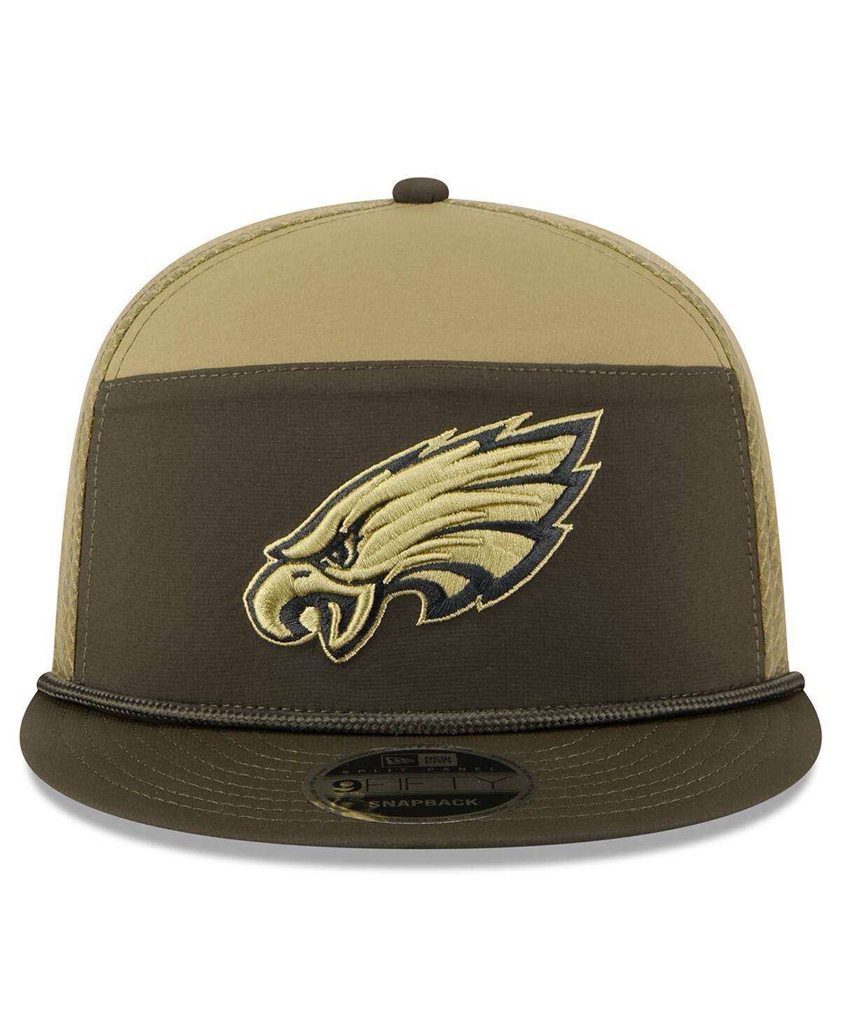 New Era Men's Dark Green Philadelphia Eagles 2025 Salute to Service Split Panel 9FIFTY Snapback Hat