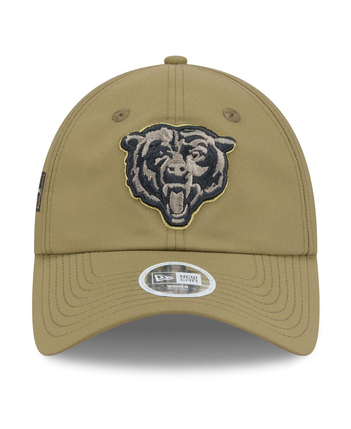 New Era Women's Green Chicago Bears 2025 Salute To Service Pony Tail Adjustable Hat In Green