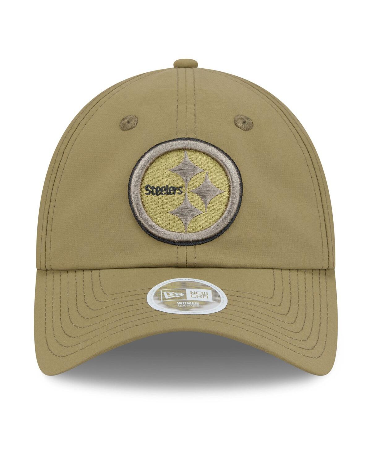 New Era Women's Green Pittsburgh Steelers 2025 Salute To Service Pony Tail Adjustable Hat In Green