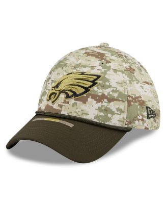 Men's Camo/Dark Green/Dark Green Philadelphia Eagles 2025 Salute to Service 39THIRTY Flex Hat