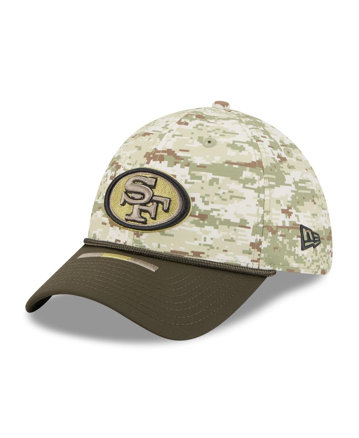 New Era Men's Camo/dark Green/dark Green San Francisco 49ers 2025 Salute To Service 39thirty Flex Hat In Green