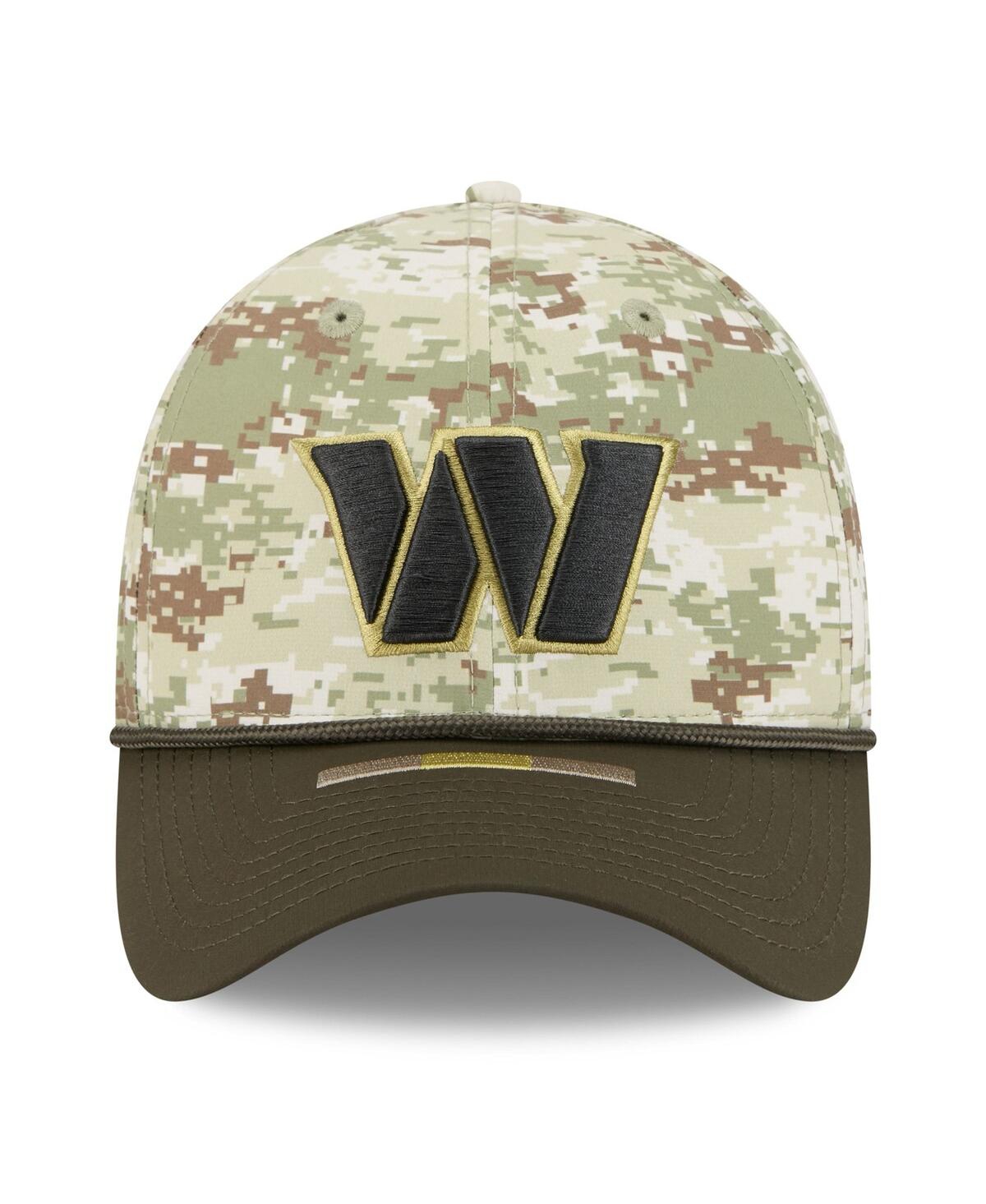 New Era Men's Camo/dark Green/dark Green Washington Commanders 2025 Salute To Service 39thirty Flex Hat In Green
