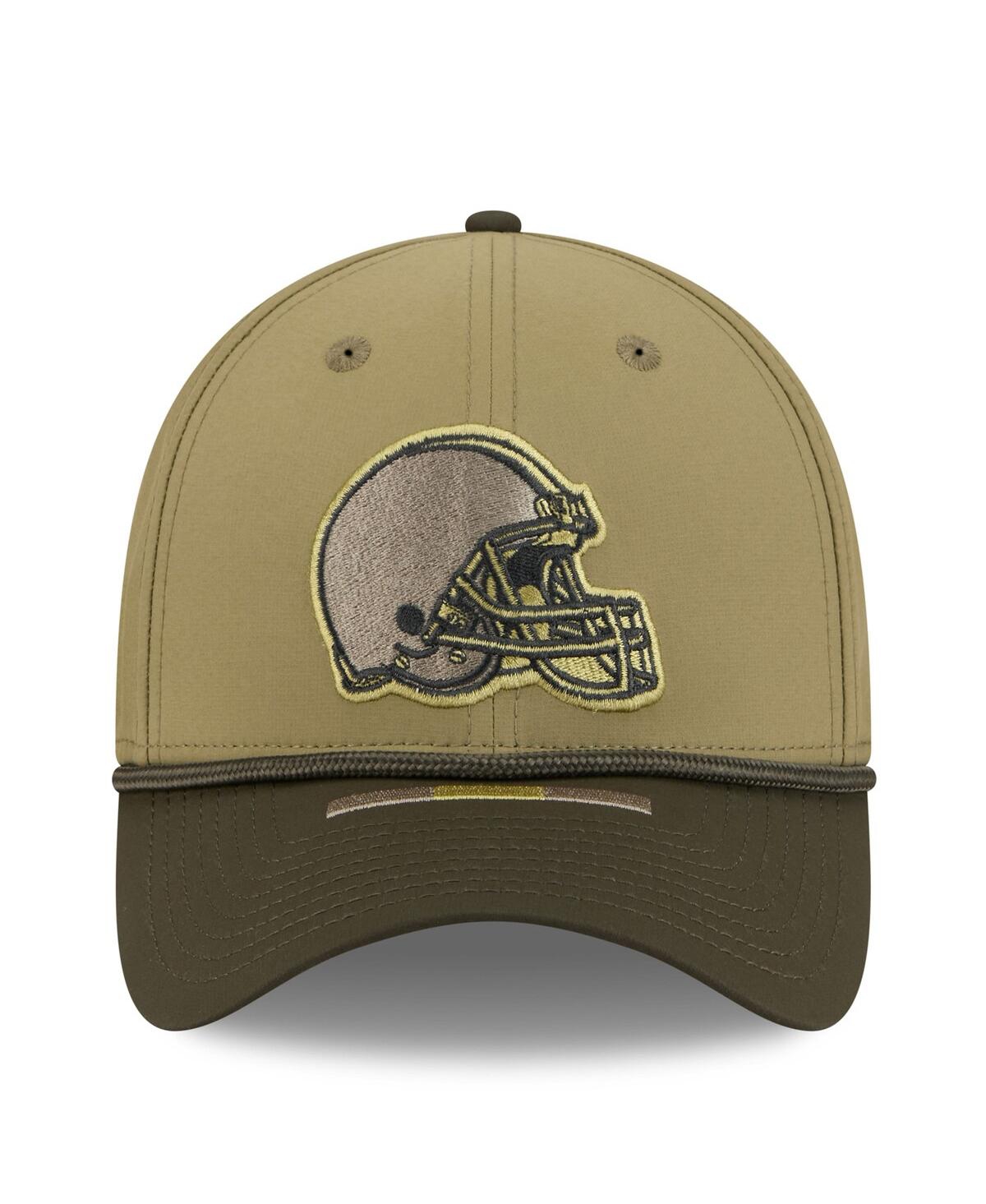 New Era Men's Green/dark Green Cleveland Browns 2025 Salute To Service 39thirty Flex Hat In Green