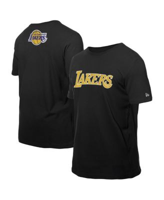 New Era - Men's Black Los Angeles Lakers Premium Wordmark T-shirt
