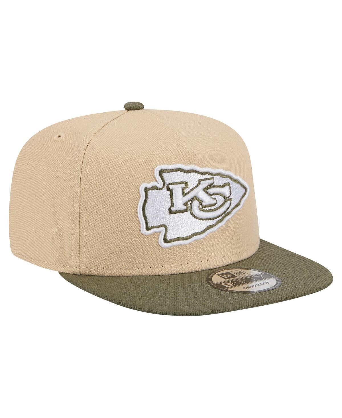 New Era Men'sâ Light Beige/olive Kansas City Chiefs Color Pack A-frame 9fifty Snapback Hat In Brown