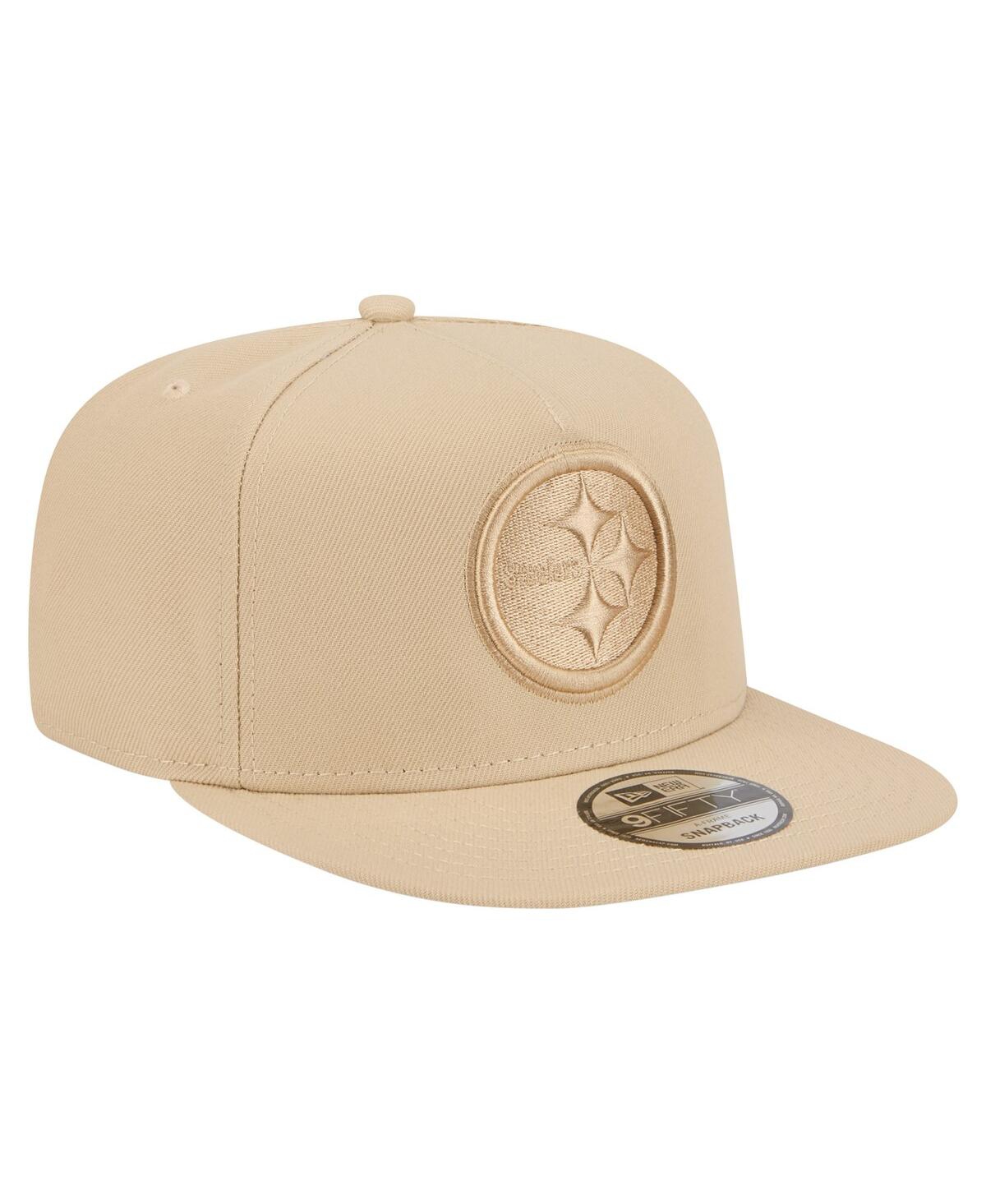 New Era Men's Beige Pittsburgh Steelers Color Pack A-frame 59fifty Fitted Hat In Neutral
