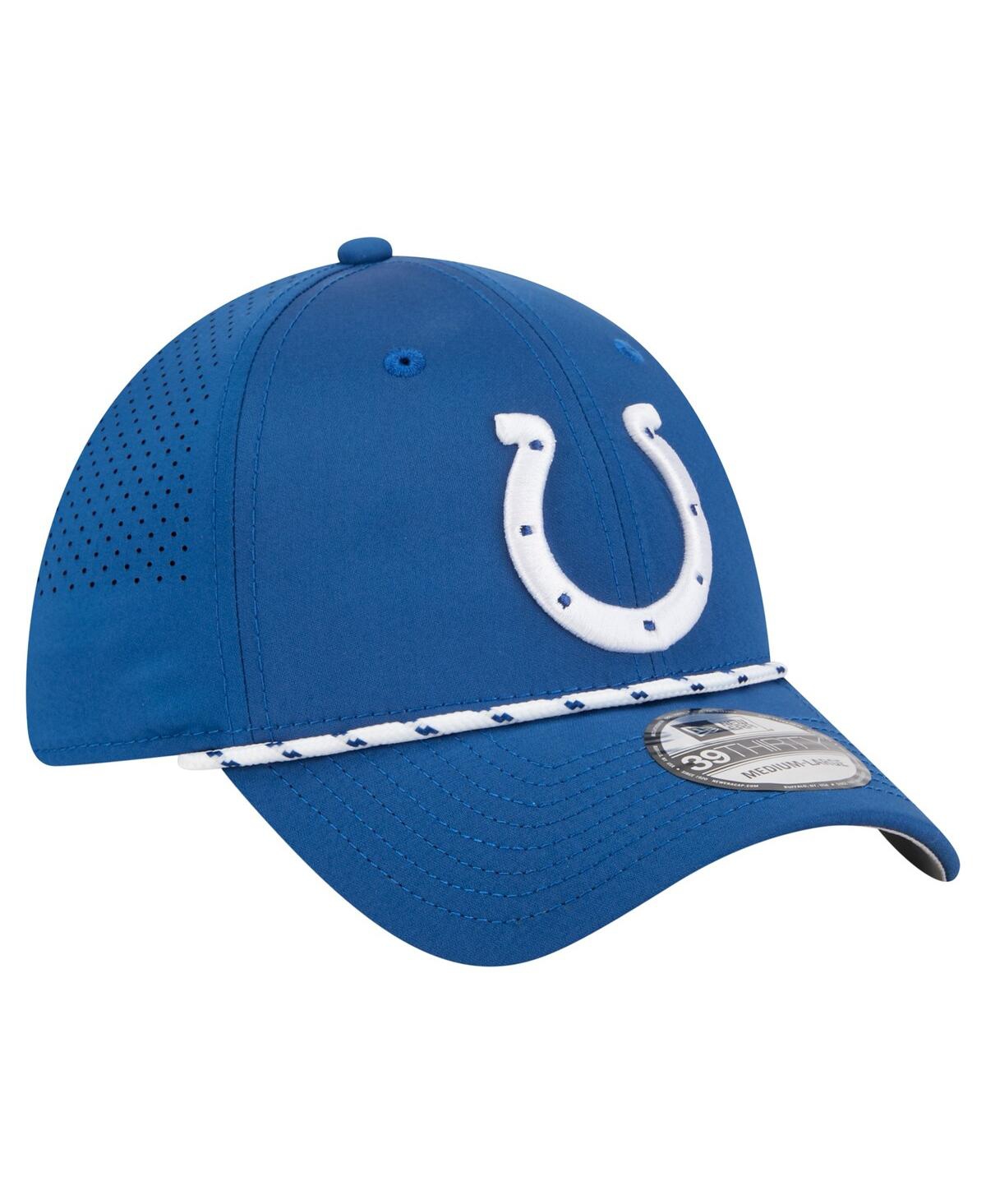New Era Men'sâ Royal Indianapolis Colts Perforated 39thirty Flex Hat In Blue