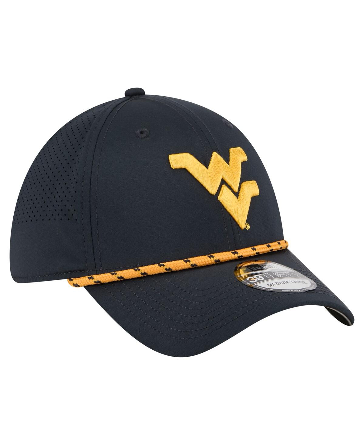 New Era Men's Navy West Virginia Mountaineers Rope 39THIRTY Flex Hat