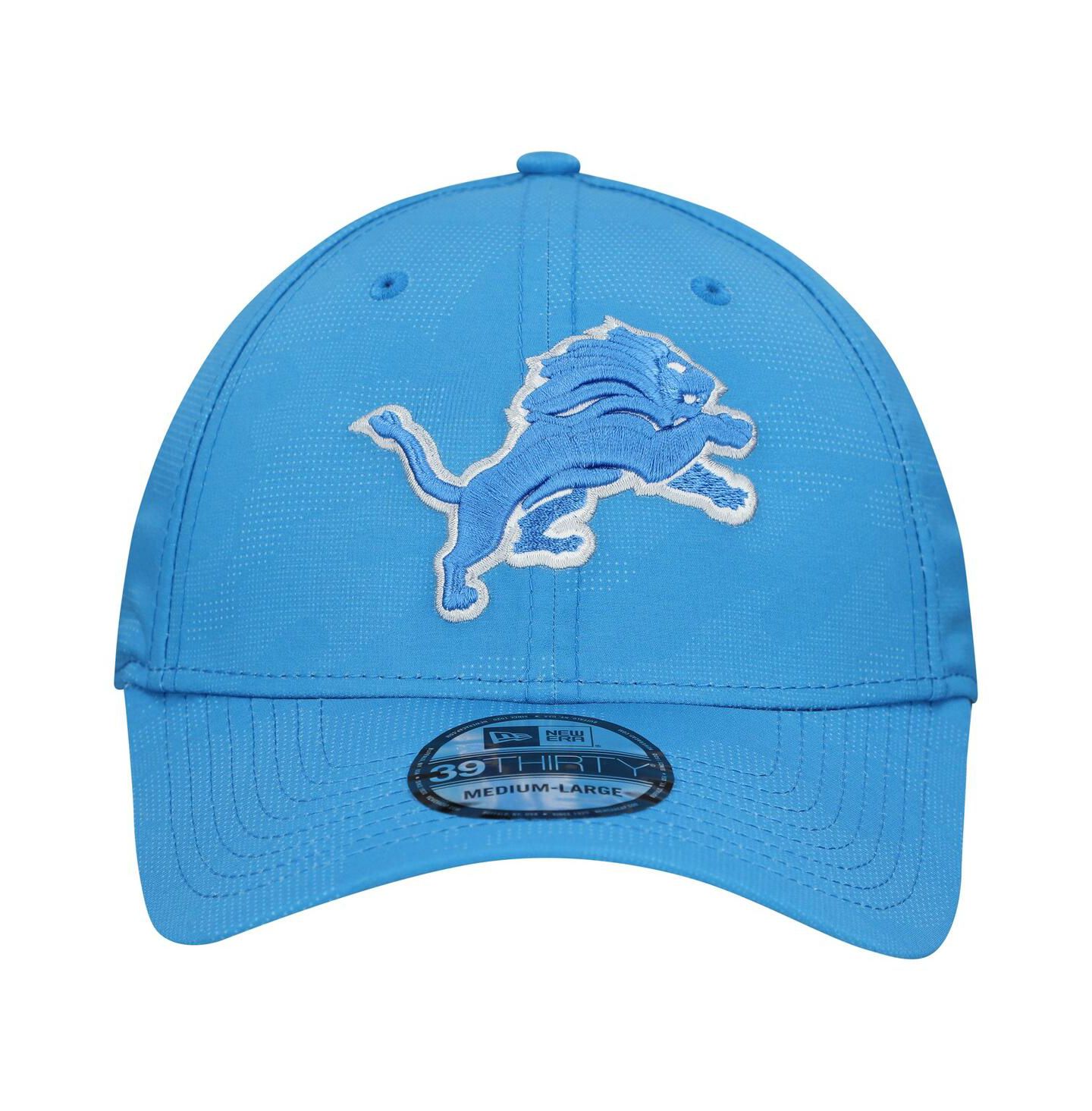Мужской головной убор New Era Blue Detroit Lions Tonal Camo 39THIRTY Stretch Fit Hat — фото 4